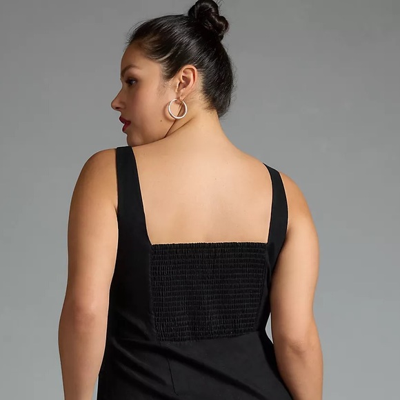 Anthropologie The Ariana Square-Neck Asymmetrical Ruffle-Hem Dress - Picture 13 of 15